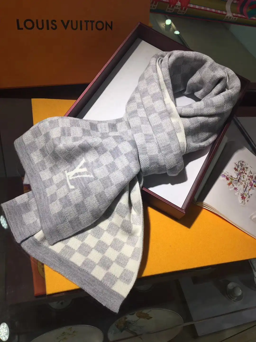 Official First Bag Ru LOUIS VUITTON SCARF 0124