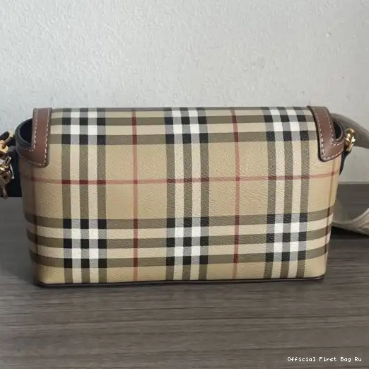 Official First Bag Ru Note Top BURBERRY Handle Bag-24*8*14cm 0220