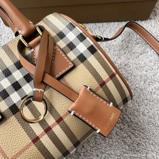 Official FirstBag Ru Check Bowling BURBERRY Mini Bag-18.5*11*12CM 0226