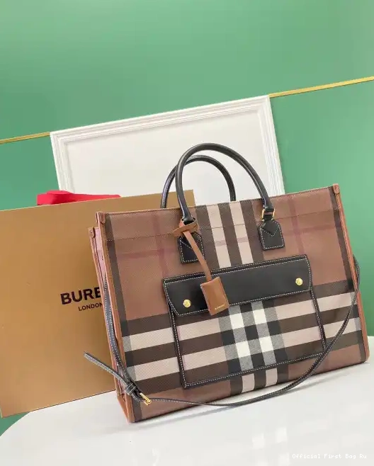 Official FirstBag Ru BURBERRY TOTE Freya MEDIUM 0217