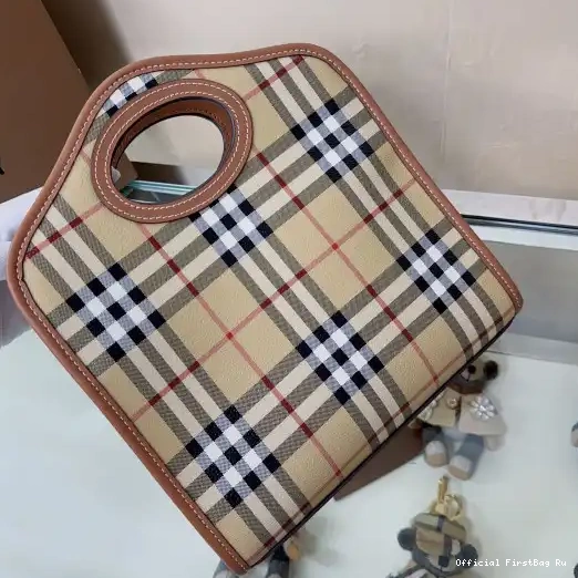 Official First Bag Ru Pocket Mini BURBERRY Bag-23*6*26.5CM 0227