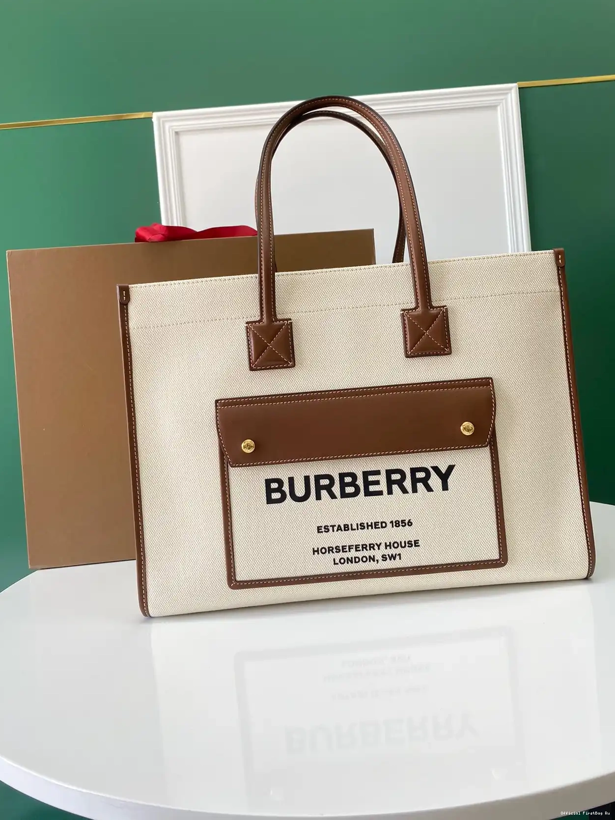 Official First Bag Ru BURBERRY TOTE MEDIUM Freya 0217