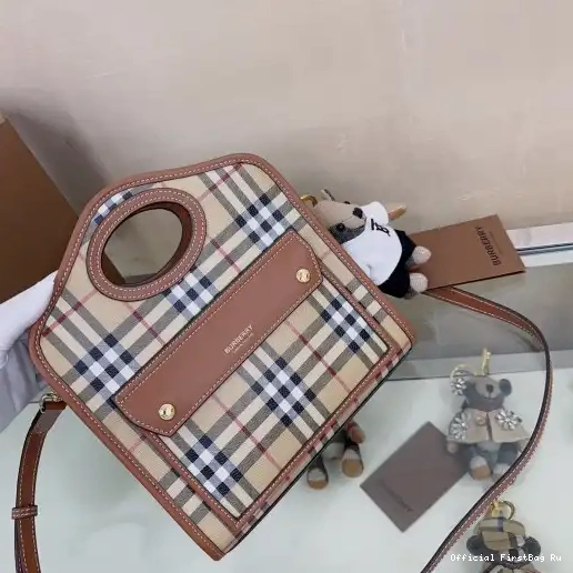 Official First Bag Ru Pocket Mini BURBERRY Bag-23*6*26.5CM 0227