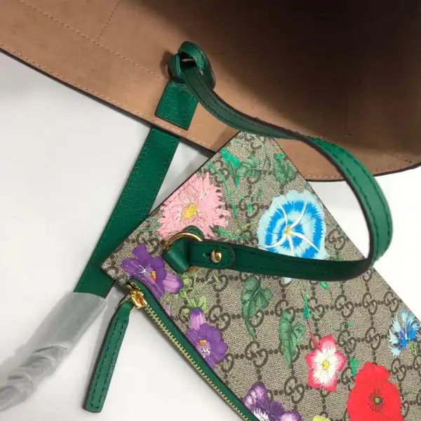 Official FirstBag Ru GUCCI GG Supreme Monogram Flora Web Large Ophidia Tote 0202