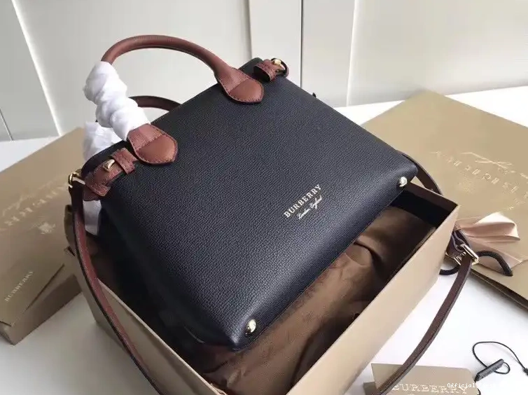 Official FirstBag Ru House and Small Burberry The in Check Banner Leather 0209