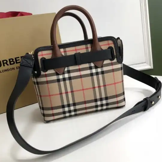 Official First Bag Ru The BURBERRY Vintage Belt Bag Triple Stud Check Mini 0222