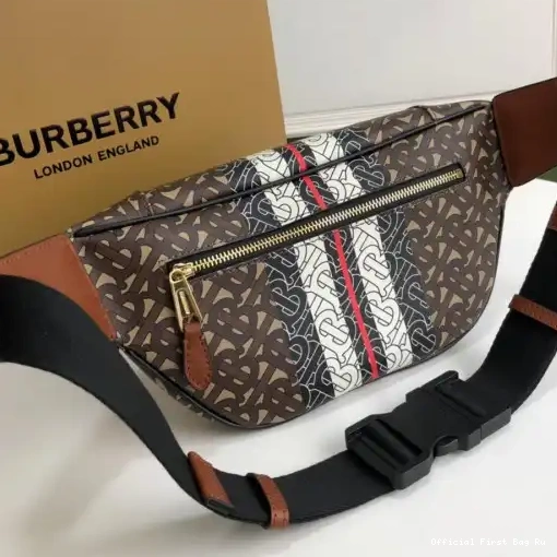 Official FirstBag Ru STRIPE E-CANVAS TMONOGRAM BUM BURBERRY BAG PRINT 0224