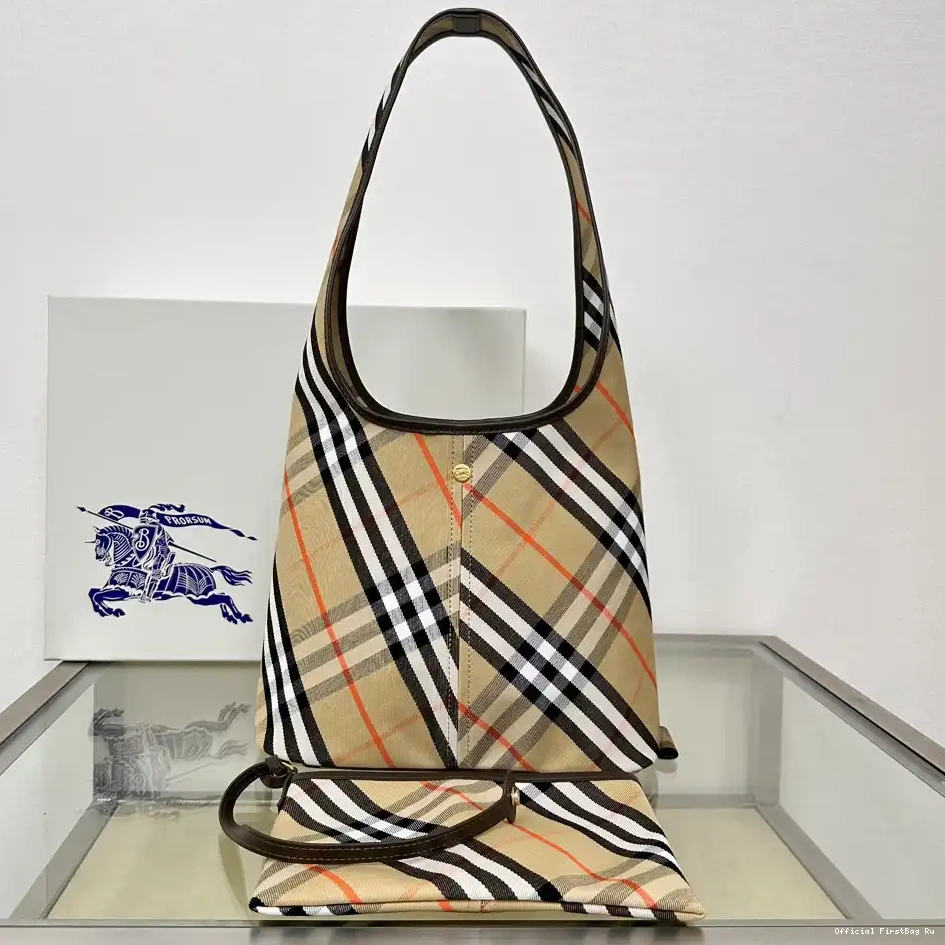 Official First Bag Ru Shoulder Bag BURBERRY Check Small 0207