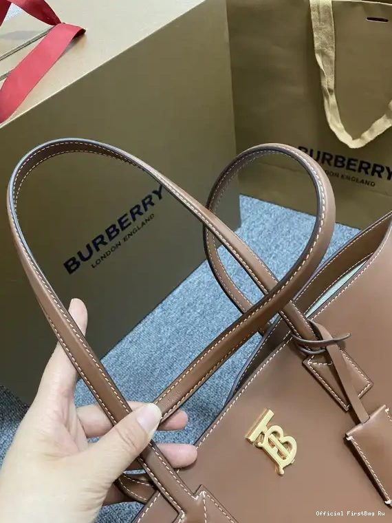 Official FirstBag Ru BURBERRY Check Medium bag-34*14*28CM Tote 0227