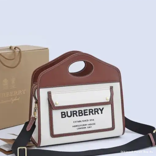 Official FirstBag Ru BURBERRY Mini Bag-23*6*26.5CM Pocket 0228