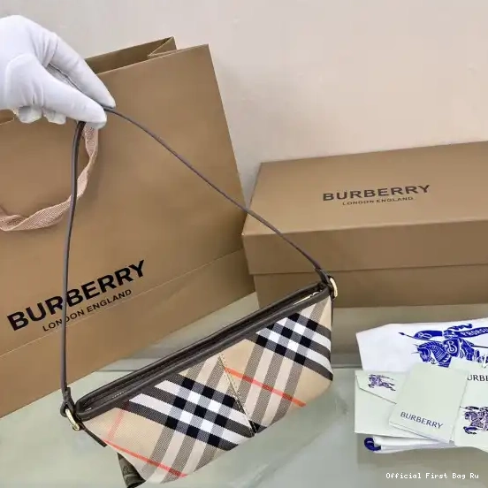 Official First Bag Ru Mini Bag-20*10*9CM Check Burberry 0224