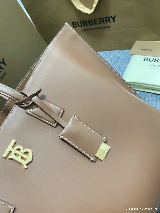 Official FirstBag Ru BURBERRY Check Medium bag-34*14*28CM Tote 0227