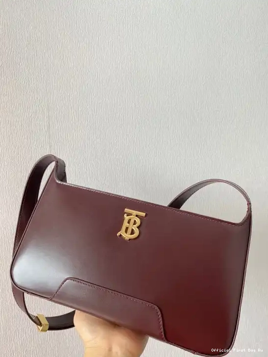 Official First Bag Ru BURBERRY Bag TB Shoulder Leather 0224