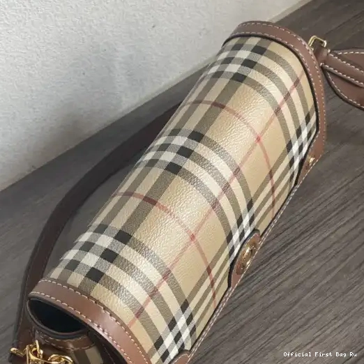 Official First Bag Ru Note Top BURBERRY Handle Bag-24*8*14cm 0220