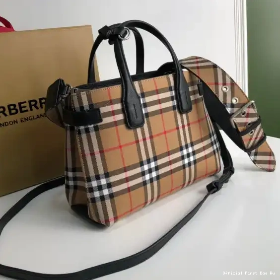 Official FirstBag Ru Bag-30*15*21CM Bowling Check Medium BURBERRY 0224