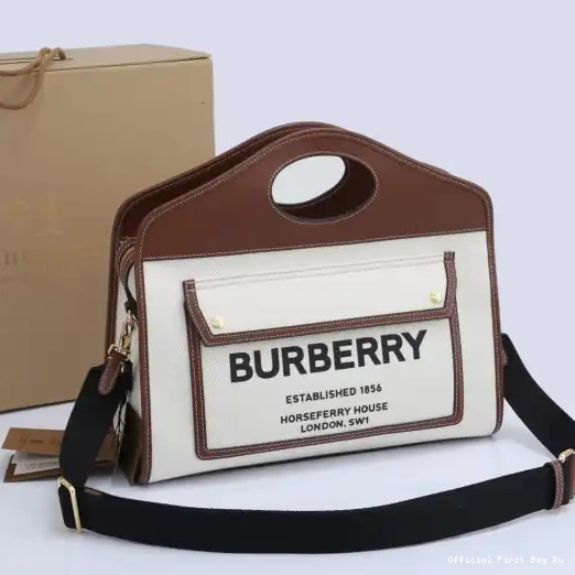 Official First Bag Ru BURBERRY Pocket Bag-37*15*34CM 0228