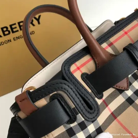 Official First Bag Ru The BURBERRY Vintage Belt Bag Triple Stud Check Mini 0222