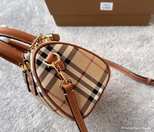 Official FirstBag Ru Check Bowling BURBERRY Mini Bag-18.5*11*12CM 0226