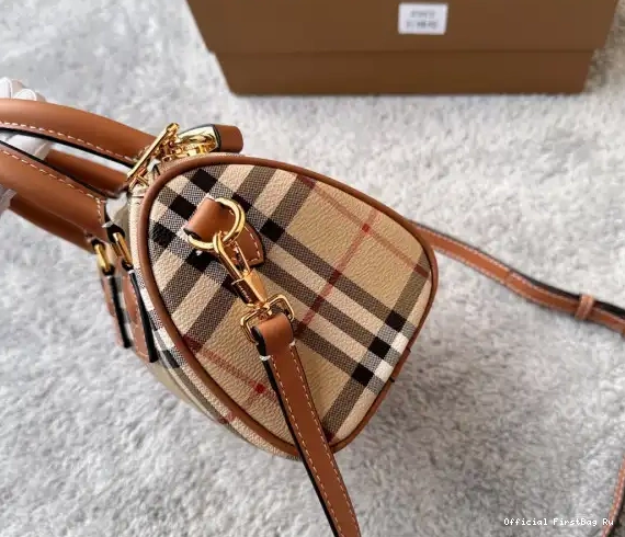 Official FirstBag Ru Check Bag-18.5*11*12CM Bowling BURBERRY Mini 0226