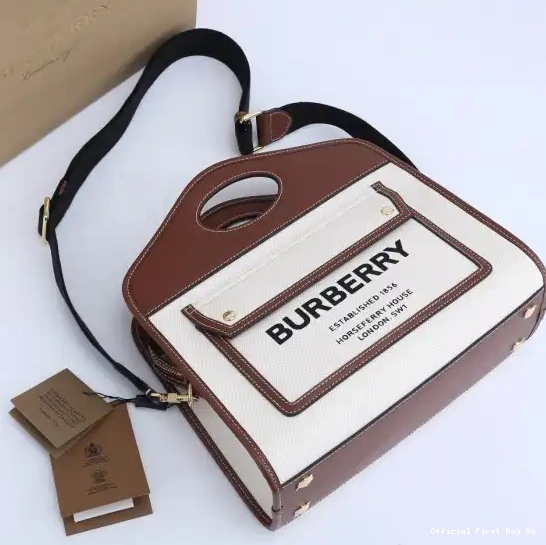 Official FirstBag Ru BURBERRY Mini Bag-23*6*26.5CM Pocket 0228