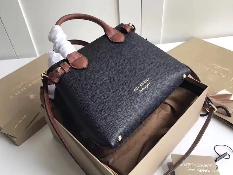 Official FirstBag Ru House and Small Burberry The in Check Banner Leather 0209