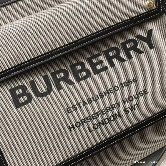 Official FirstBag Ru Leather and Pocket Tote BURBERRY Two-tone Medium Canvas 0217