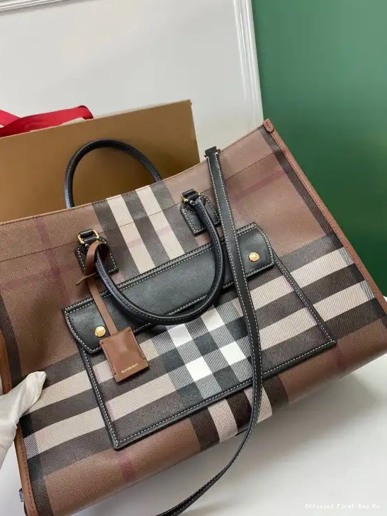 Official FirstBag Ru BURBERRY TOTE Freya MEDIUM 0217