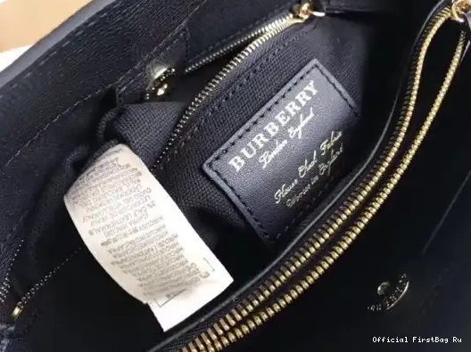 Official First Bag Ru in The Check Leather House Burberry Medium and Banner 0302